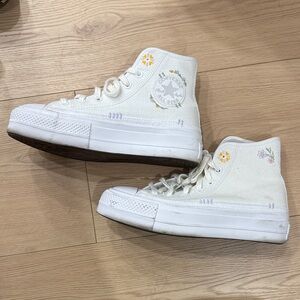 Converse Embroidered White High-Tops
